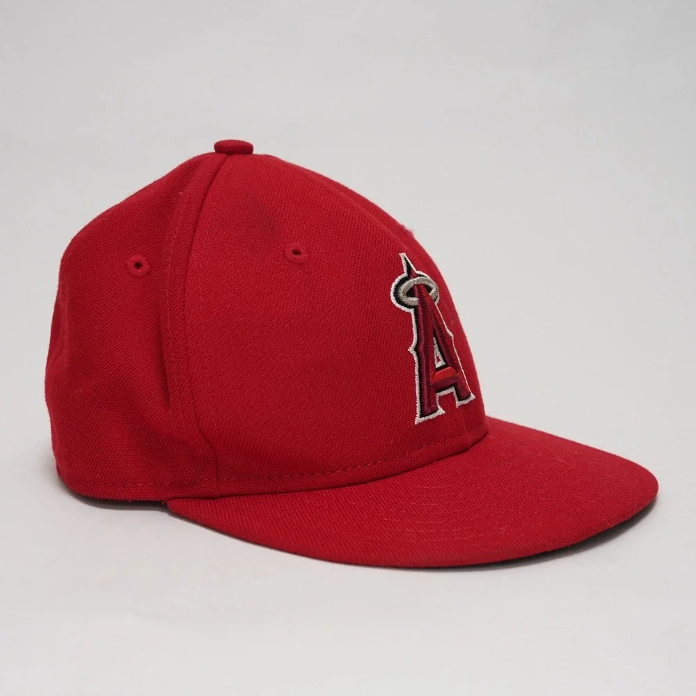New Era 59FIFTY Los Angeles Angels Youth 6‎ 3/8 Red Fitted MLB On Field Cap
